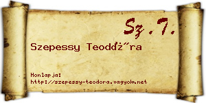 Szepessy Teodóra névjegykártya